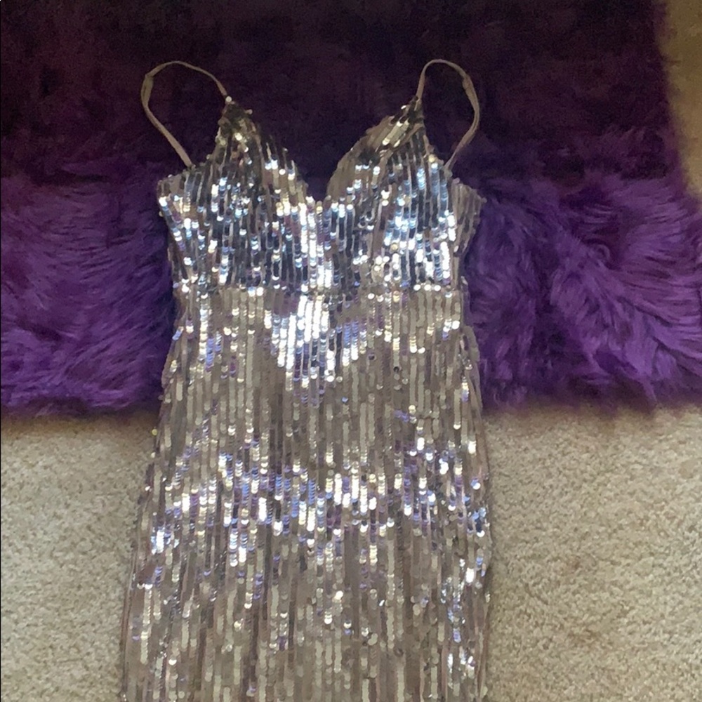 sequin prom gown